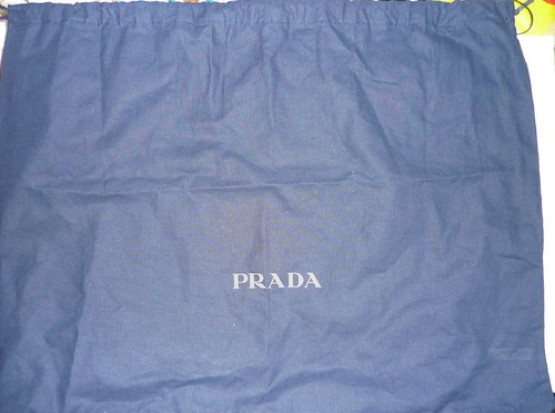 Prada drawstring dust bag - prada, navy