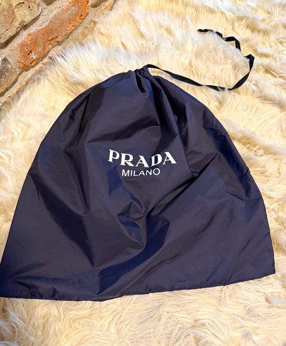 Prada milano black nylon dust - prada,