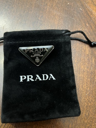Prada silver triangle - silver,
