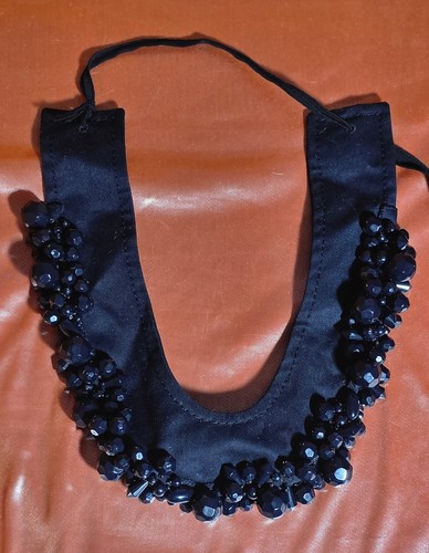 Prada blue beaded bib necklace - beaded,