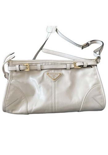 Prada white leather - leather, zip