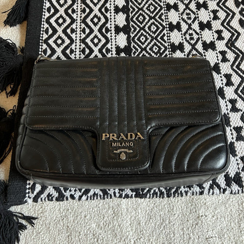 Prada milano black quilted - prada,