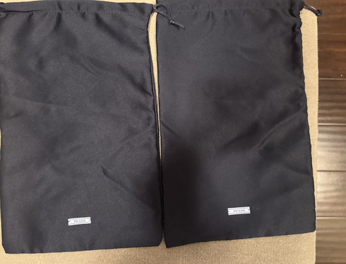Prada black dust bags lot - black,
