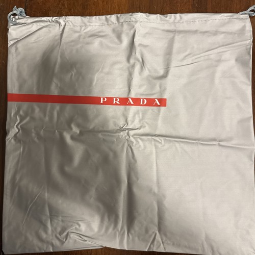 Prada gray pvc dust bag - dust, 15”