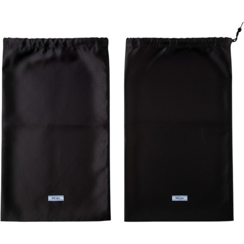 Prada black satin drawstring - prada,