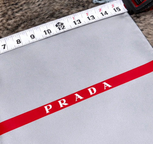 Prada white gray drawstring - white/gray,