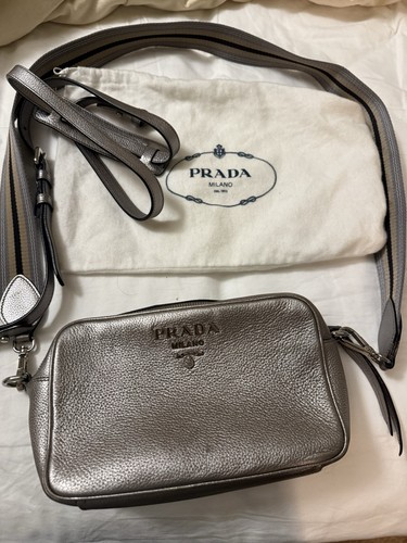 Prada milano metallic silver - prada,