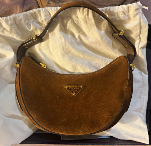 Prada small brown suede - brown,