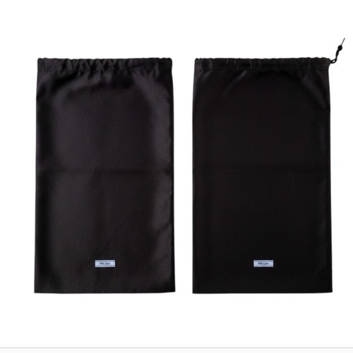Prada black satin drawstring - prada,