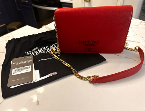 Prada red small crossbody - crossbody, bag
