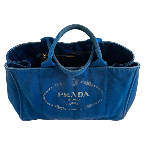 Prada royal blue canapa tote - royal,