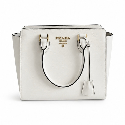 Prada small white saffiano - small,